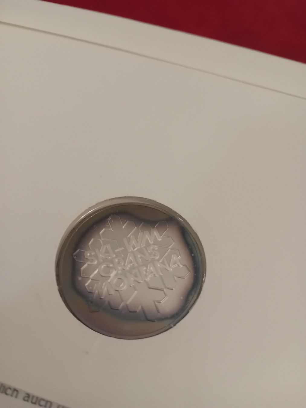 Médailles: Numisbrief mit Silbermedaille Sci Crans Montana – Neuf (Voir description) à Muralto par Alex1912 2