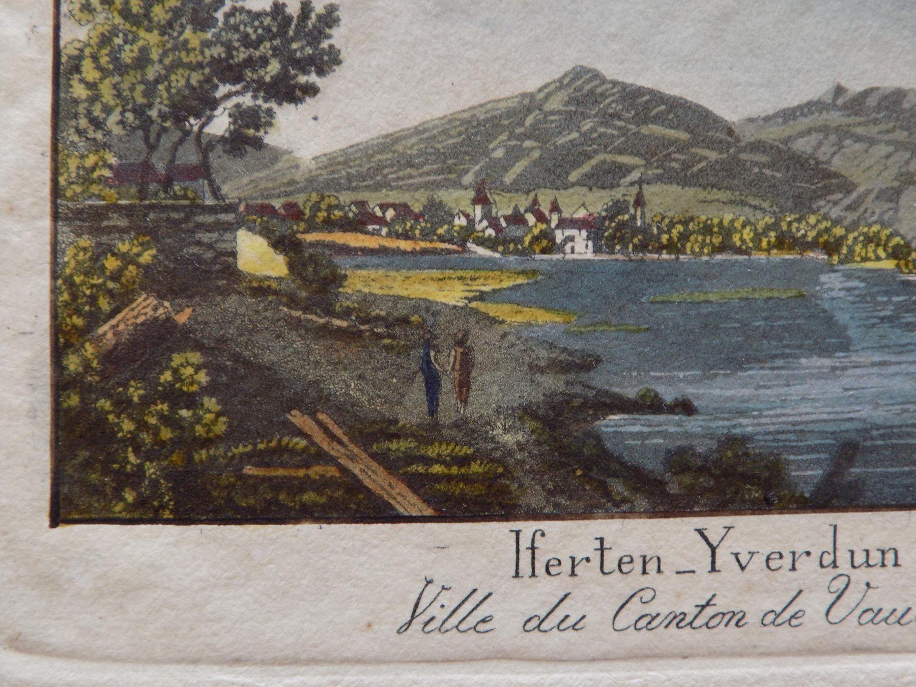Incisioni: Yverdon kolorierte Aquatinta – Usato da Risch venduto da Antikfee 3