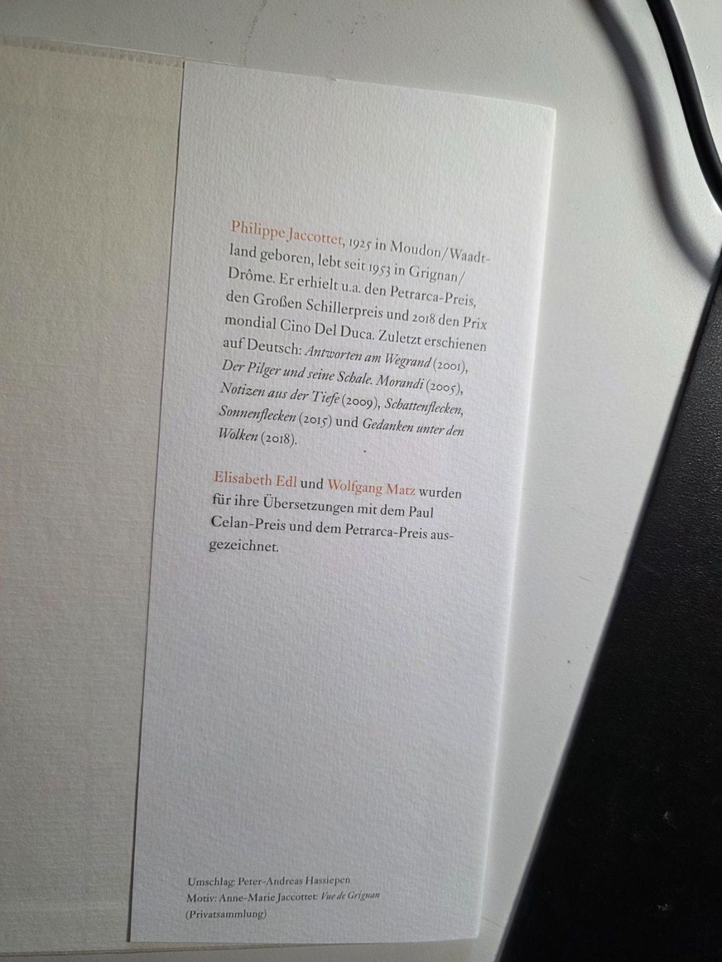 Libri: Philippe Jaccottet - Die wenigen Geräusche - 2020 – Nuovo (secondo la descrizione) da Walterswil BE venduto da Lonitti 9