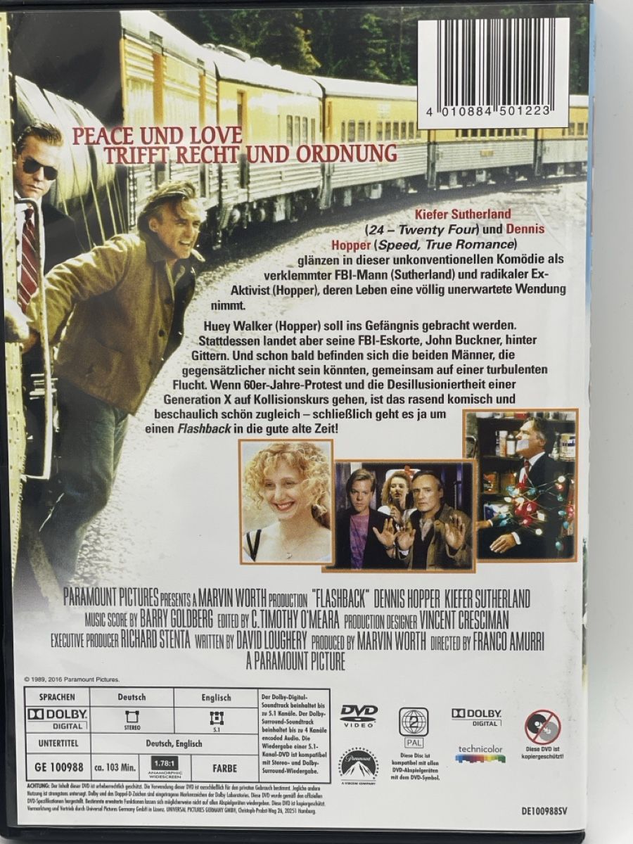 Tutti i DVDs: Flashback (1990)  selten! – Usato da Waldenburg venduto da Mimily33 1