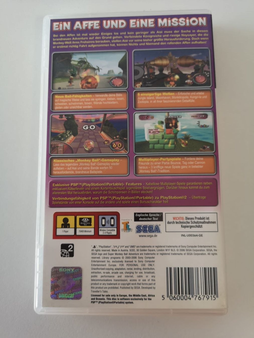 Giochi: Super Monkey Ball Adventure (PSP) – Usato da Herisau venduto da Seyashop_2 2