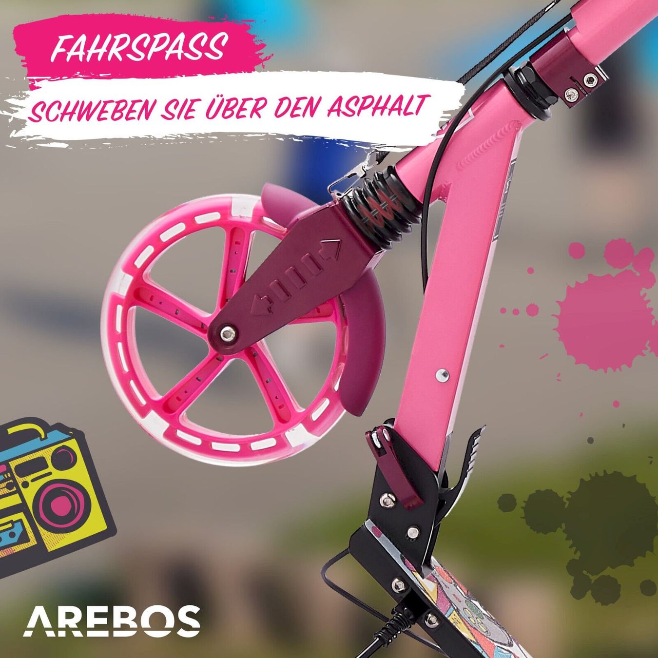 Veicoli per bambini: AREBOS Tretroller Pink – Nuovo e nell'imballaggio originale da Bottighofen venduto da zaap 3