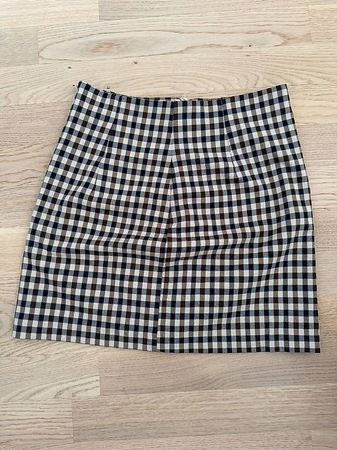 Minirock - Gr. 38 - Schwarz/Beige kariert