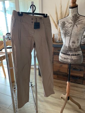 Pantalon chino beige Redoute coton T38 neuf