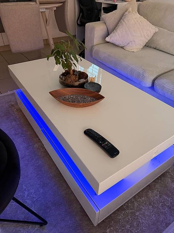 Tables: Table basse blanche avec rangement – D'occasion à Lucens par fit_hsj5