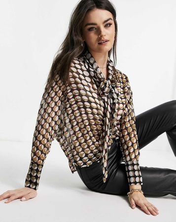 Chemisier Mango à pois, taille S, jamais porté