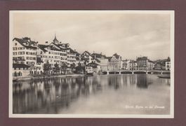 ZÜRICH - Partie an der Limmat - 1937