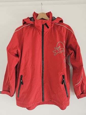 Outdoor Jacke rot mit Kapuze neuwertiger Zustand