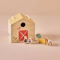 Holz Bauernhaus mit Tieren Set, ab 12 Monaten