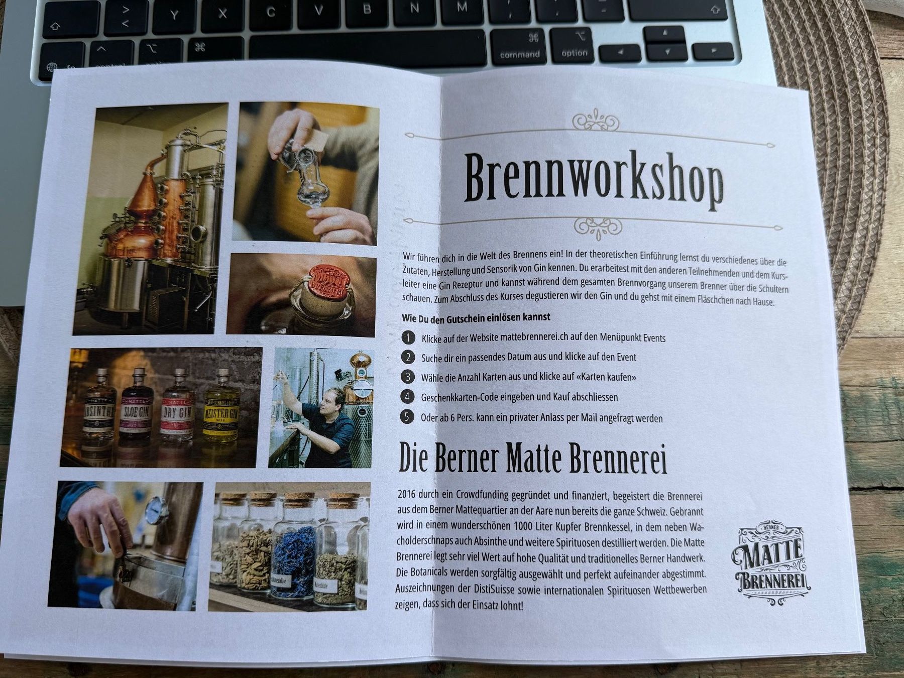 Gutscheine: Matten Gin Bern - Gutschein 298.- CHF - Brennworkshop – Neu und originalverpackt aus Jens von Mister-Hillbilly 1