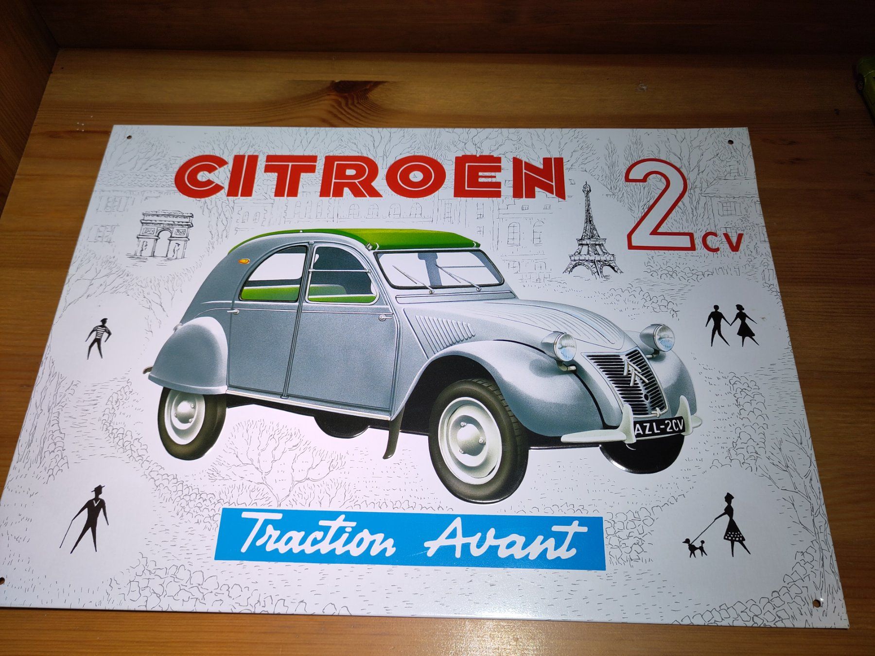 Insegne: Blechschild Citroen 2CV – Usato da Bülach venduto da Tiefschlaflos