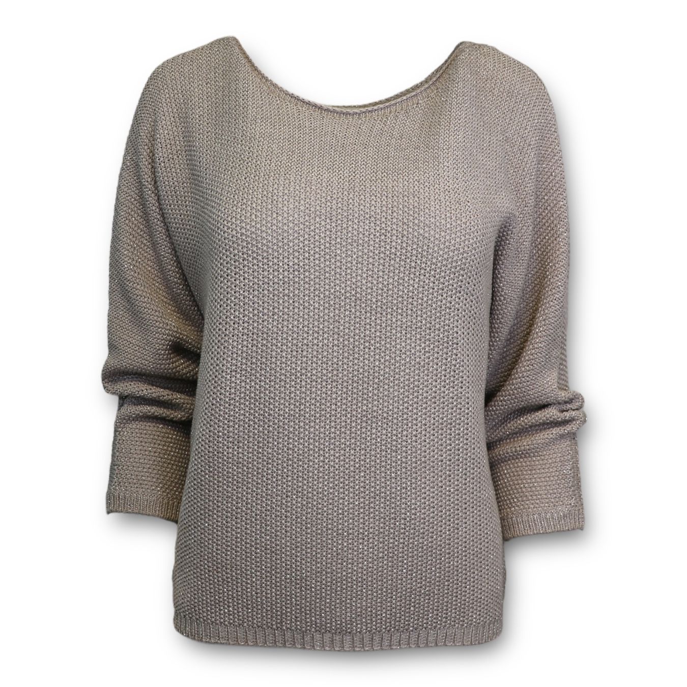Fabiana Filippi Maglioni & Felpe: Fabiana Filippi Strickpullover taupe/silber Gr. M – Usato da Binningen venduto da Designerlabels