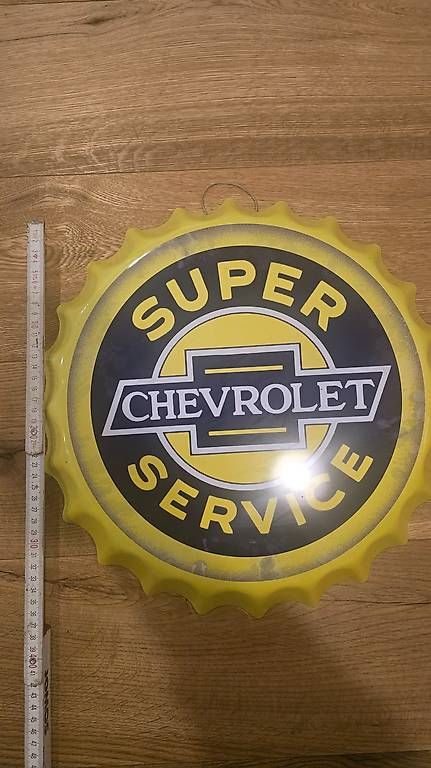 Schilder: Chevrolet Dekor Wand Blech Schild – Gebraucht aus Leimbach AG von Vogelspinne 1