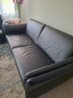 Sofa (1) Leder Schwarz 2-Sitzer Gebraucht top Zustand