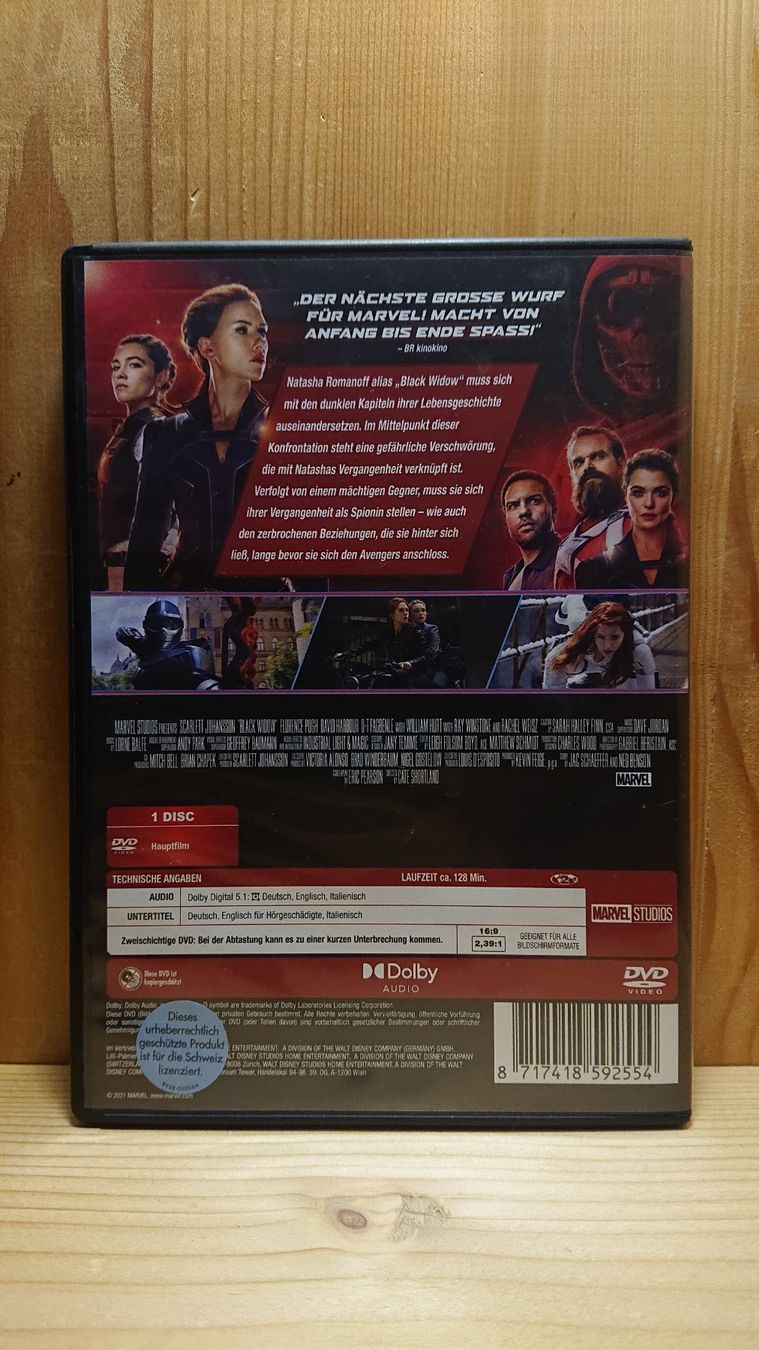 Tutti i DVDs: BLACK WIDOW DVD Marvel mit Scarlett Johansson – Usato da Wilderswil venduto da Exebub 1