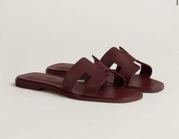 HERMES - Sandalen Oran in Rouge H & Size 38.5