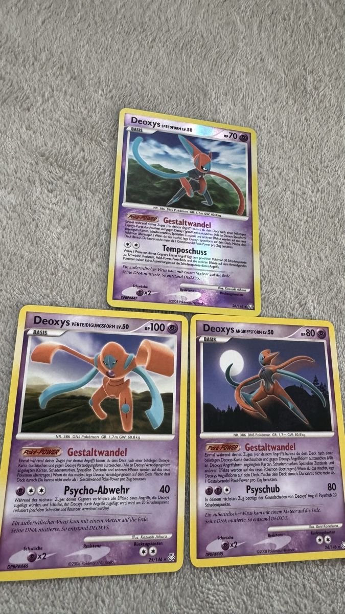 Pokémon Carte collezionabili: 3 Pokemon Karten Deoxys Form - Set  – Usato da Dietlikon venduto da abd_7qwy 1