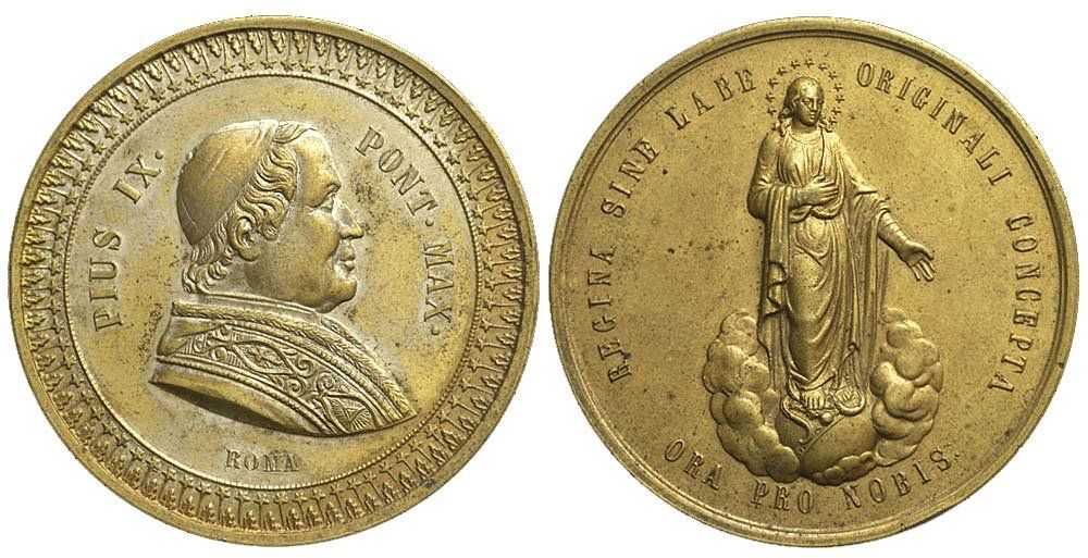 Medaglie: Rom, Pius IX., Medaille o.J. Madonna – Usato da Chiasso venduto da Novamarketing