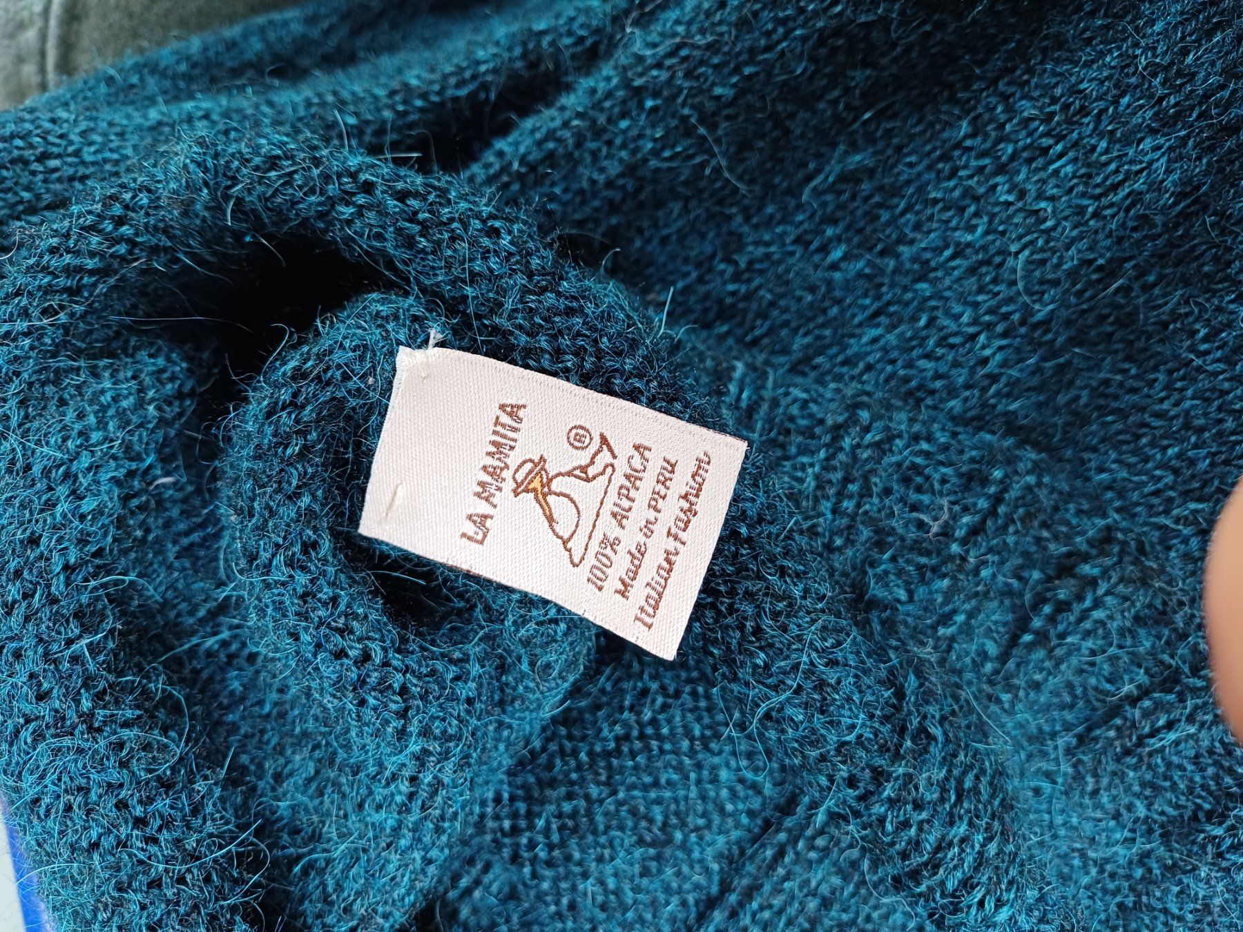 Maglioni & Felpe: Pullover Wollpullover 100% Alpaka lamamita Grösse S/M türkis – Nuovo (secondo la descrizione) da Elgg venduto da Flurinal 4