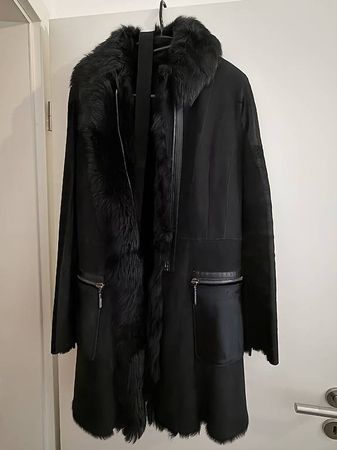 Manteau HÔTEL PARTICULIER  cuir & fourrure véritable