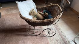 Antiker Puppenwagen Weide & Eisen 