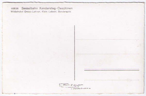 Cartoline postali: Kandersteg - Sessellift Oeschinen – Usato da Binningen venduto da Mountainrider 1
