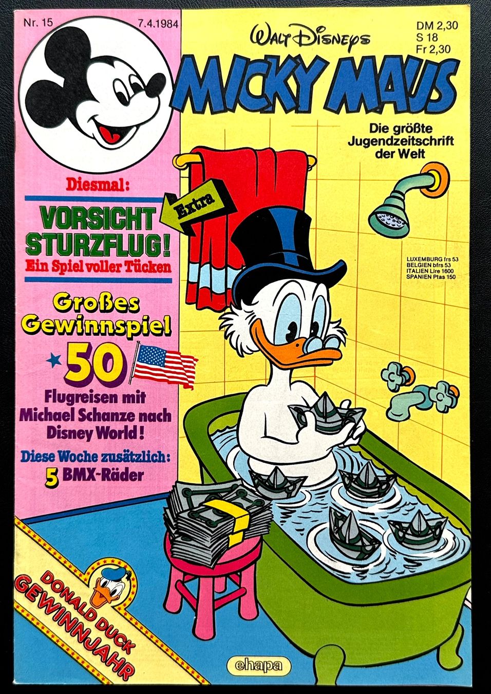 Fumetti: Mickey Maus Nr. 15  7.4.1984 mit Beilage – Usato da Seltisberg venduto da quadartswiss