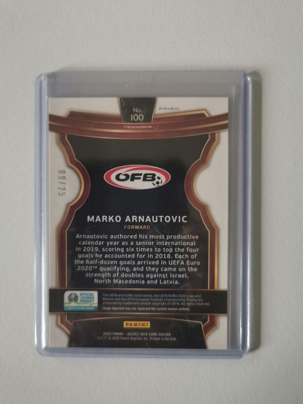 Panini Carte collezionabili: Panini Select Marko Arnautovic EURO2020 09/25 – Usato da Ostermundigen venduto da DaCards 1