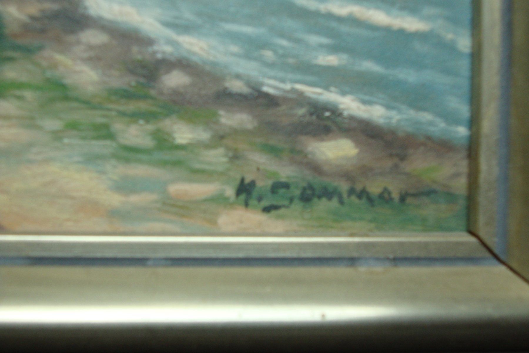 Tableaux: Uferlandschaft mit Gischt und Booten, Öl – D'occasion à Bern par carola31 3