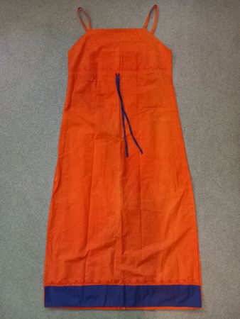 Robe orange à bretelles 100% coton Taille L