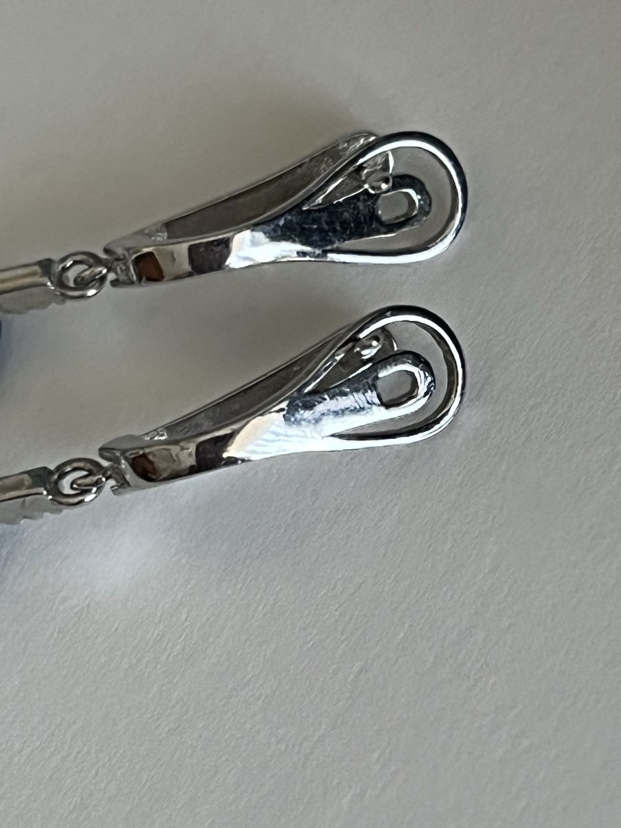 Boucles d'oreille: Orecchini 925 argento con perla e pietre blu – D'occasion à Locarno par cichita 2