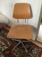 Vintage Embru, Holz/Metall, Stuhl höhen verstellbar