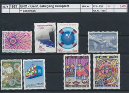 1983 UNO - Genf, Jahrgang komplett, ** postfrisch