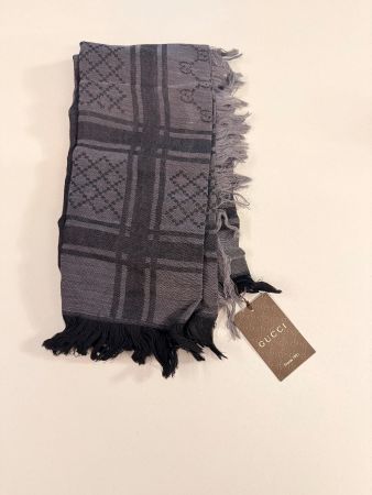 Original Gucci Schal, Grau, Neu mit Etikett