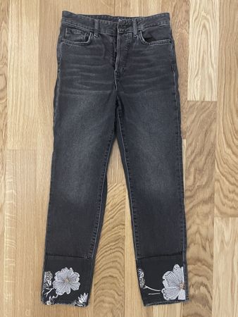 H&M jeans high waist 26 grau