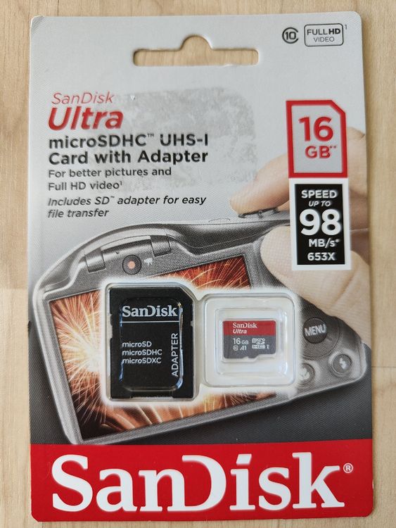 SanDisk Ultra Micro SDHC Card 16 GB, inkl. Garantie Kaufen auf Ricardo
