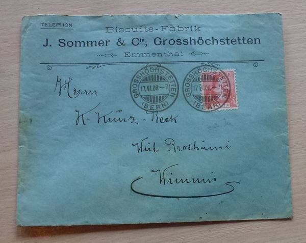 Alle Briefmarken: Top ++ 2 illustrierte (Biscuits Fabrik) Briefe – Gebraucht aus Walkringen von Casablanca777 2