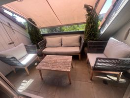 Balkon/Gartenlounge Set 4-teilig