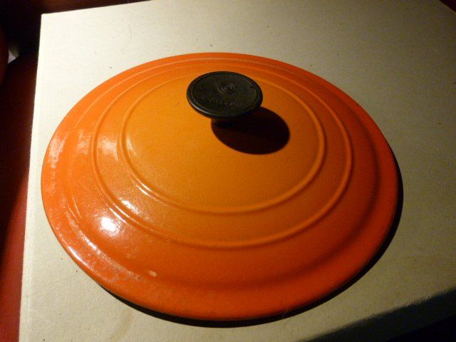 Le Creuset Elettrodomestici da cucina: Topfdeckel Le Creuset, Gr. D, orange – Usato da Nunningen venduto da Ave51