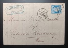 FRANKREICH FALTBRIEF LYON 1875