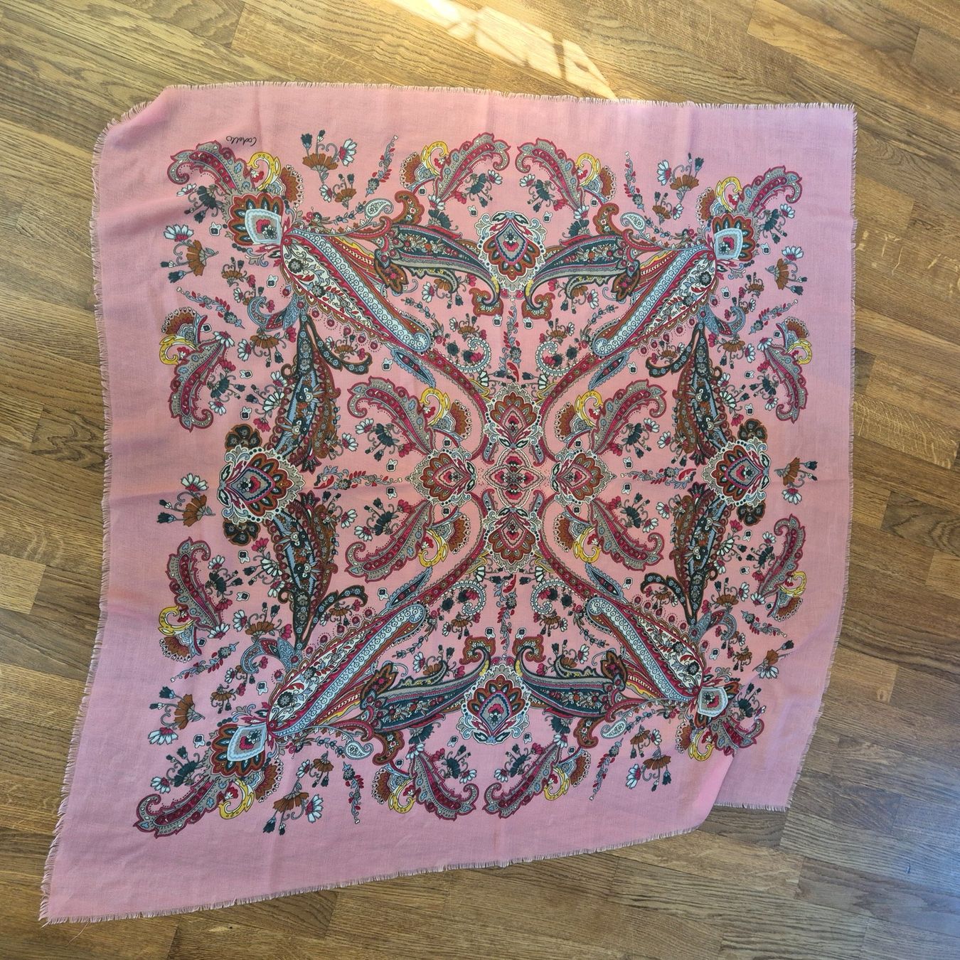 Codello Foulard & Sciarpe: Square cotton scarf, pink + floral, Codello – Usato da Zürich venduto da monadiederich
