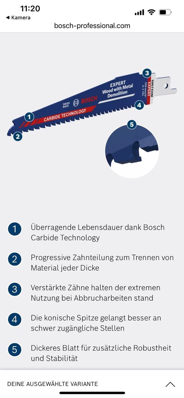 Bosch Seghe: 19 stk, Säbel-Sägeblatt NEU – Nuovo (secondo la descrizione) da Schönenwerd venduto da TanjaT04 1