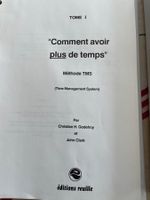 1 classeur "Comment avoir plus de temps" TMS Godefoy/Clark