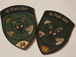 Luftwaffe Abzeichen M Flab Abt 34 Stab Gold und Braun Klett