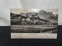Ansichtskarte Sargans mit Schloss gelaufen 1906