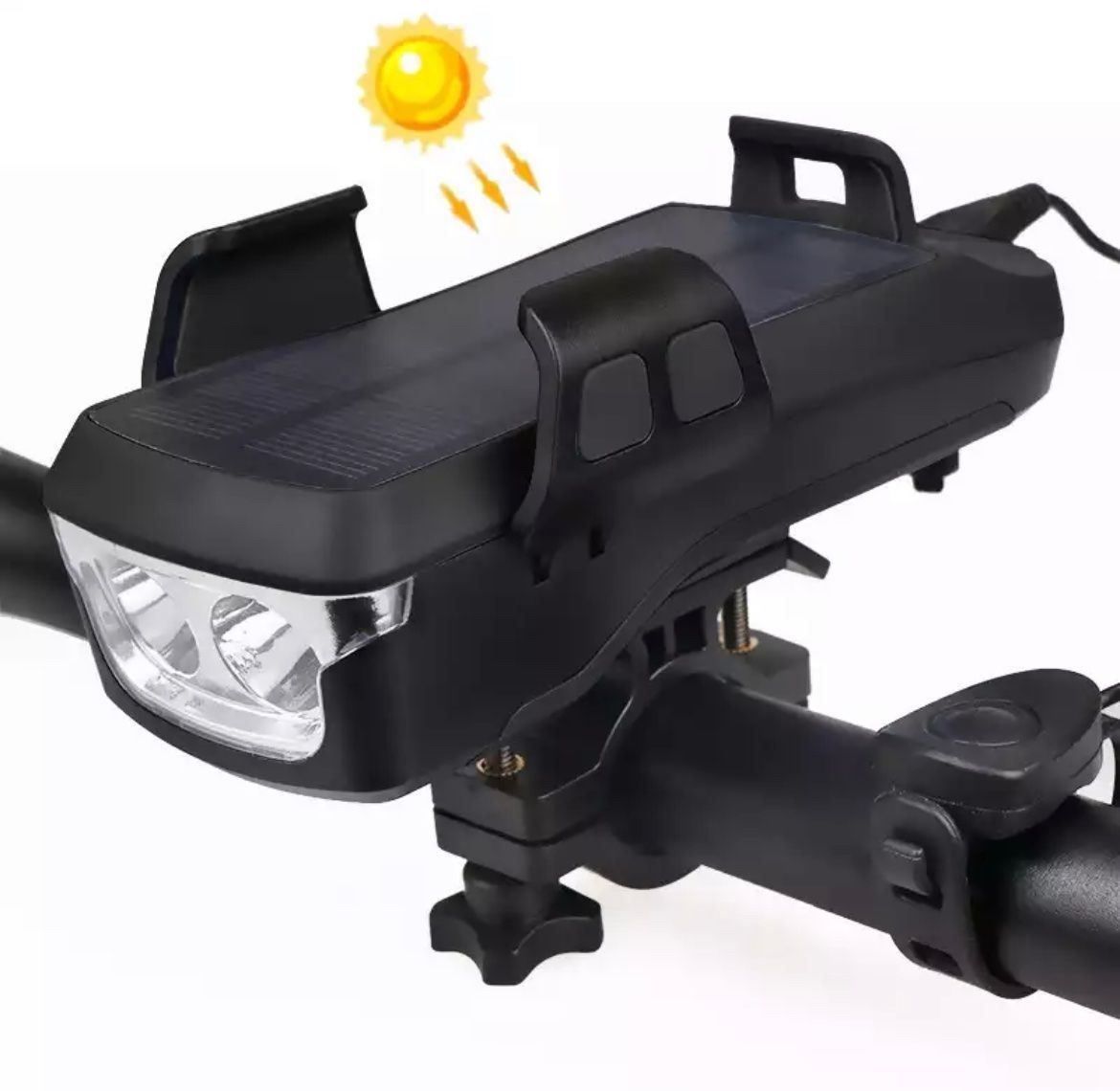 Pezzi di ricambio: Lampe vélo multifonction, charge solaire – Nuovo e nell'imballaggio originale da Morges venduto da Carskin