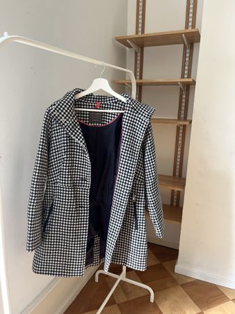 Street One Mantel, schwarz/weiss, Grösse 38, Top Zustand