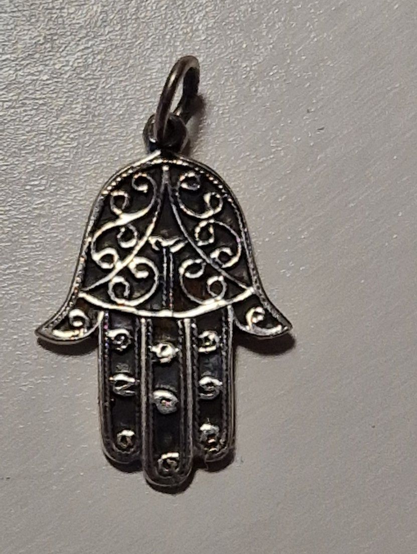 Ciondoli: Silberanhänger Hand Fatimas Silber 925 – Usato da Dorf venduto da Echo_Elements