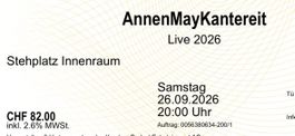 1x Annenmaykantereit Stehplatz 26.09