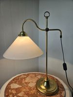 Tischlampe Art-Deco - Messing - Opalglas